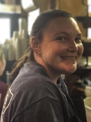 Ashley Vogt working at Walker’s Cafe.