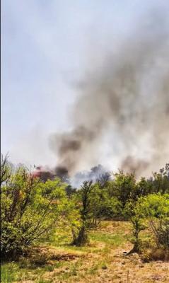 A picture of the fire in North Zulch COURTESY PHOTO BY SHERYL DONAHOE