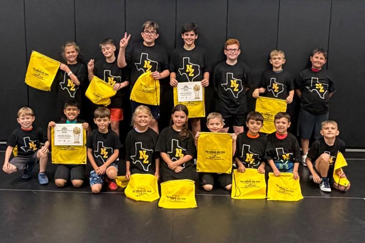 Campers worked on ball handling, passing, shooting and defense throughout the week at the North Zulch Bulldogs Basketball Camp. Two campers earned certificates for their play during the week.
